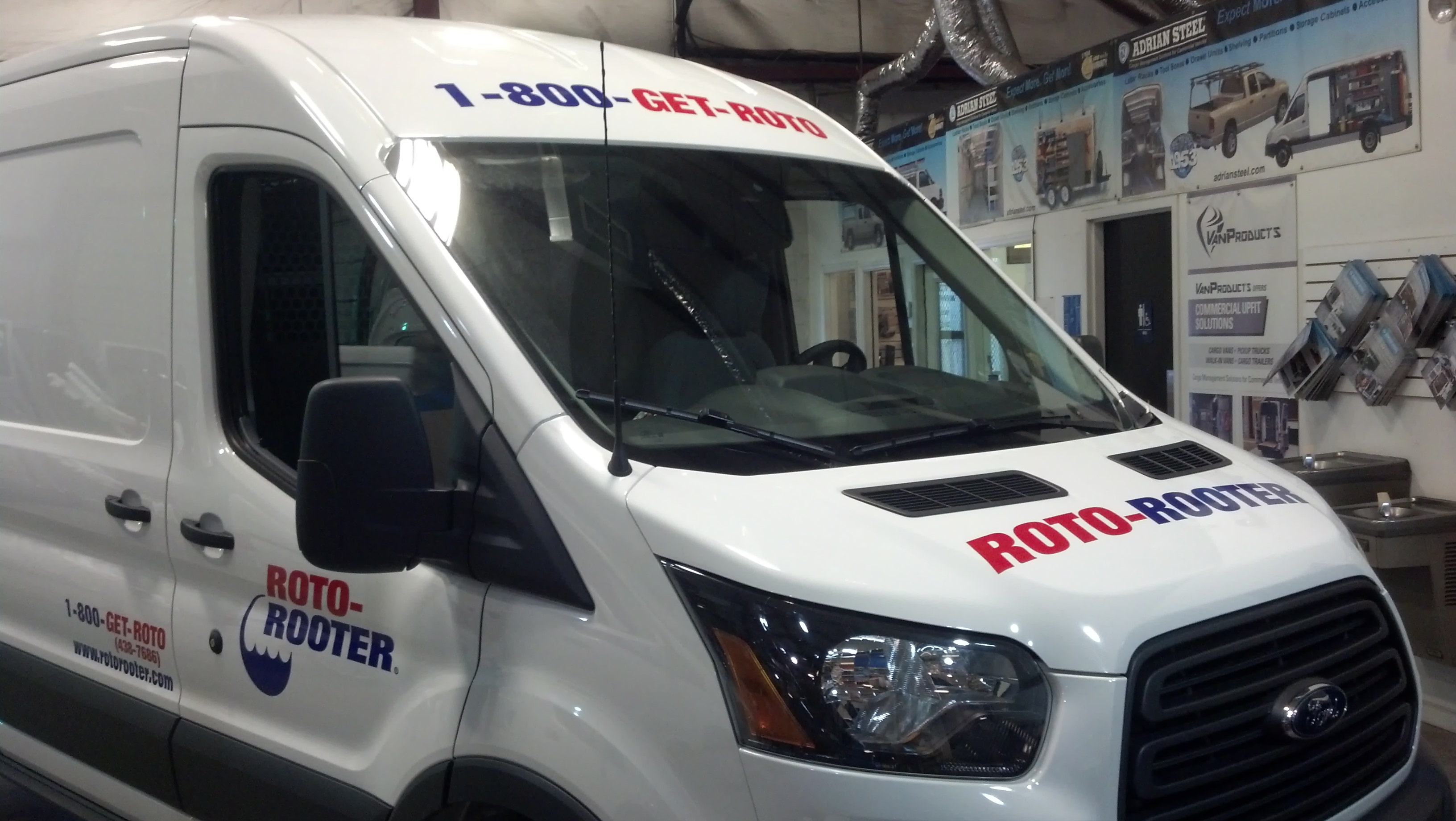 RotoRooter large van graphics installations Signergy