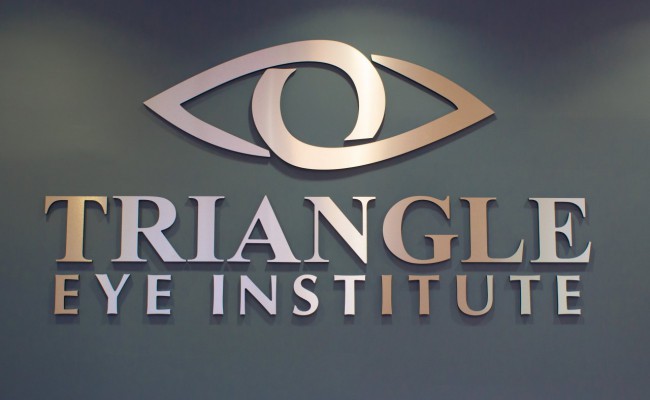 Interior Wall Logo – Triangle Eye Institute – Apex