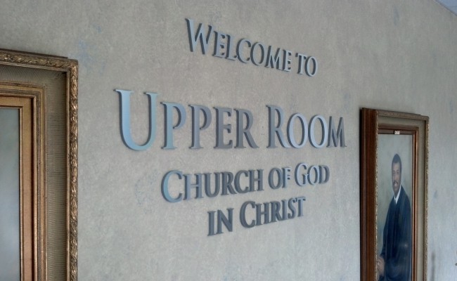 Upper Room Church – Entrance sign