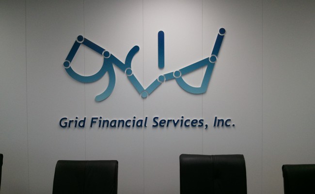 Grid Financial – Custom Wall Logo